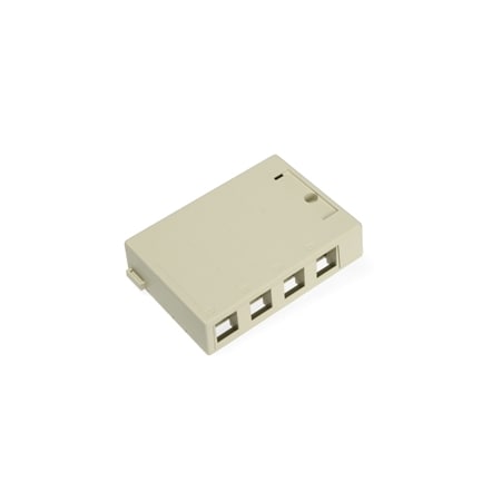 Leviton 4-Port Surface Mount Unloaded, Quickport, Ivory 204807